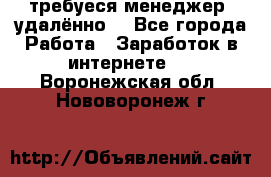требуеся менеджер (удалённо) - Все города Работа » Заработок в интернете   . Воронежская обл.,Нововоронеж г.